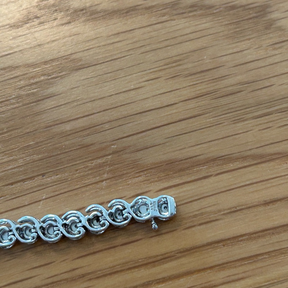 Kay Jewelers Sterling Silver Tennis Bracelet - Picture 4 of 12